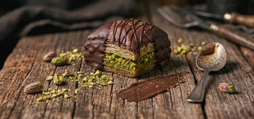 Çikolatalı Baklava — Fıstıklı